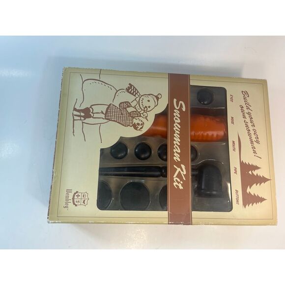 Wembly Snowman Kit Winter Holiday DIY Craft Set with Carrot Nose and Coal Pieces - Picture 1 of 6